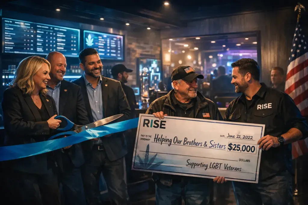 Rise Dispensary Opens Third Reno Location with City Leaders and $25,000 Veterans Donation